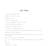 기획서 (과제기획서) 기획서 (과제기획서)